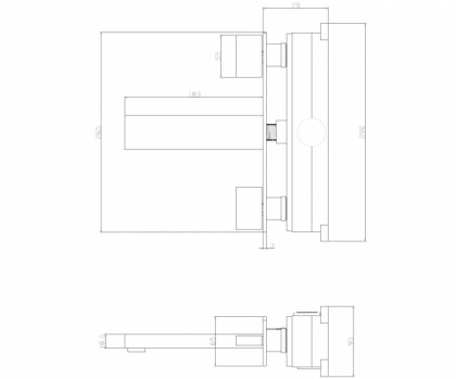 Смеситель ABBER Daheim AF82122 для раковины скрытого монтажа, хром
