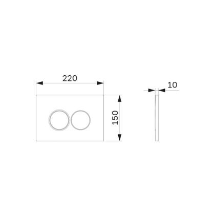 I070101 ProC  L, клавиша для Инсталляции пластик, Белый глянцевый