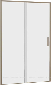 Душевая дверь Aquanet Pleasure Evo 120 AE65-N120-GBT профиль золото-никель браш, прозрачное стекло