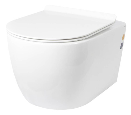 Унитаз подвесной безободковый Creto Logan L1 белый - (крышка в комплекте) 1001-001-L1W