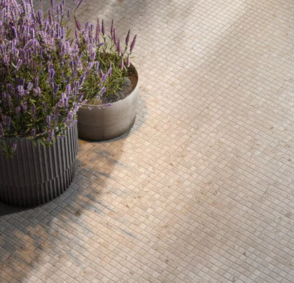 Декор MBS005 Про Лаймстоун Спакко бежевый матовый 20см*20см*9мм (1уп/1шт/)мозаичный, шт