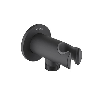 Шланговое подсоединение с держателем AQUATEK, матовый черный AQ2460MB 