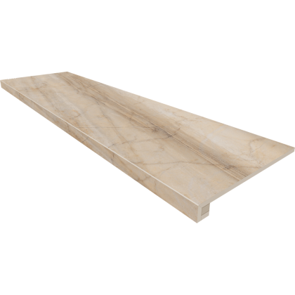 Комплект (Ступень BR01 (33x120) непол. (прямоугол. бортик) без насечек + Подступенок (14,5x120))