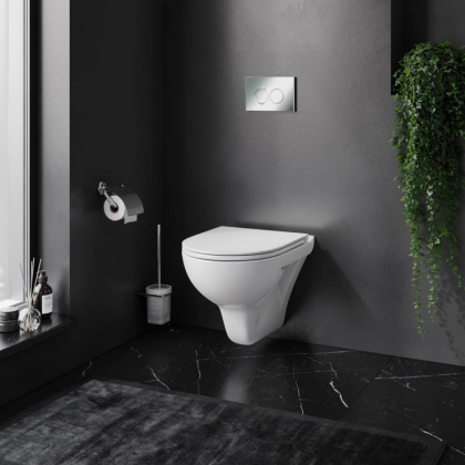 IS70151.901700 Инсталляция с клавишей ProC L глянец. Хром с подвесным унитазом Gem FlashClean с сид м/лифт