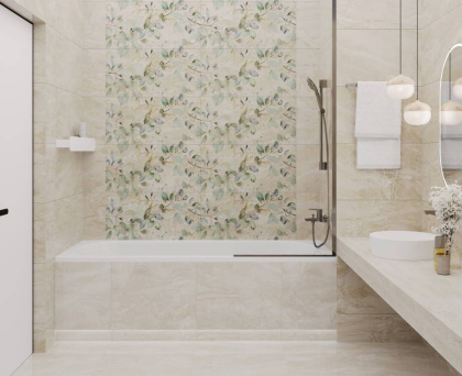 Polaris beige Плитка настенная 48029R 40x80 глянцевый обрезной