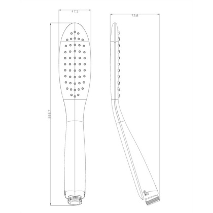Душевая лейка OMNIRES SIENA-RCRB (хром/белая)