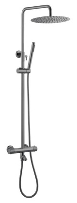 Стойка для душа c термостатом UNO Shine Gun Metall Стойка для душа c термостатом UNO Shine Gun Metall