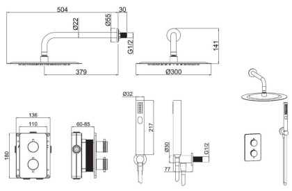 Душевой комплект Allen Brau Priority 5.31013-00 (с внутренней частью) хром Душевой комплект Allen Brau Priority 5.31013-00 (с внутренней частью) хром