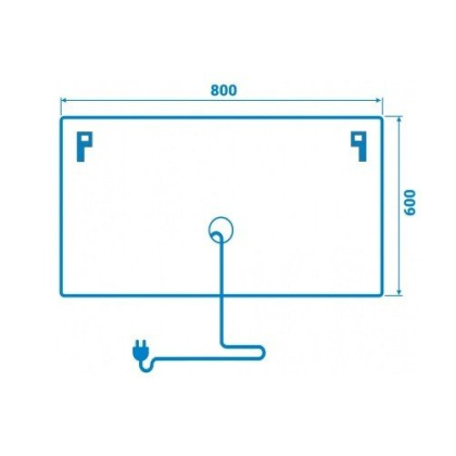 Зеркало Aralia LED (ШхГхВ) 800х25х600 Зеркало Aralia LED (ШхГхВ) 800х25х600