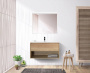 Тумба c раковиной подвесная с одним ящиком и одной открытой полкой BelBagno KRAFT 90 Bianco Opaco, раковина белая Тумба c раковиной подвесная с одним ящиком и одной открытой полкой BelBagno KRAFT 90 Bianco Opaco, раковина белая