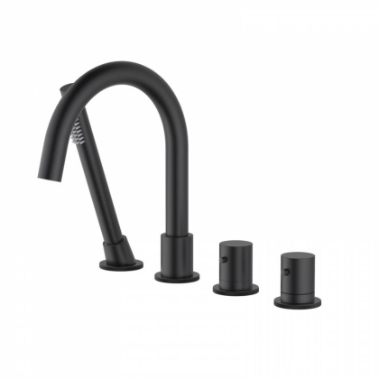 Смеситель на борт ванны Timo Saona 2330/03Y с термостатом, черный матовый Смеситель на борт ванны Timo Saona 2330/03Y с термостатом, черный матовый