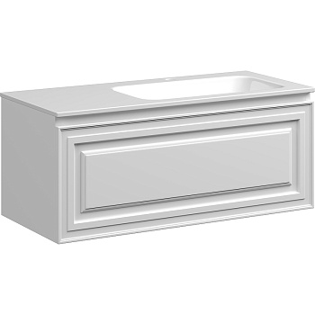 Тумба подвесная SANCOS Very 995х445х406, c одним  ящиком оснащенным доводчиками, правая , Bianco , арт.VR100RW