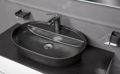 Столешница прямая черная 120 VALLESSI