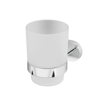 A7434300 Sense L, Стеклянный стакан с настенным держателем, хром