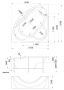 Акриловая ванна 1Marka Aima Design Grand Luxe 155х155 01грл1515 Акриловая ванна 1Marka Aima Design Grand Luxe 155х155 01грл1515