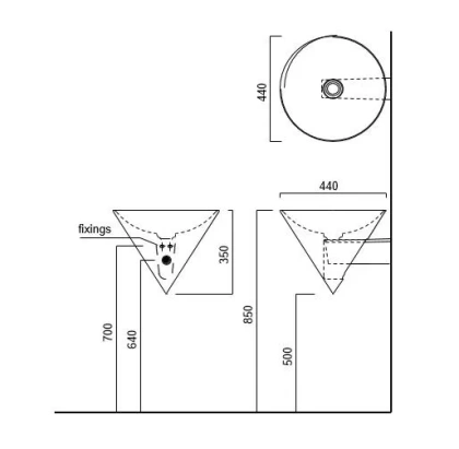 Кронштейн для раковины CONO, белый