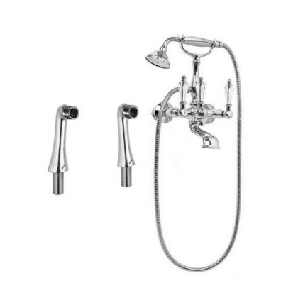 DIAMOND-PBV-01-Sw Смеситель на борт ванны Исполнение: Хром, Ручки: Swarovski 