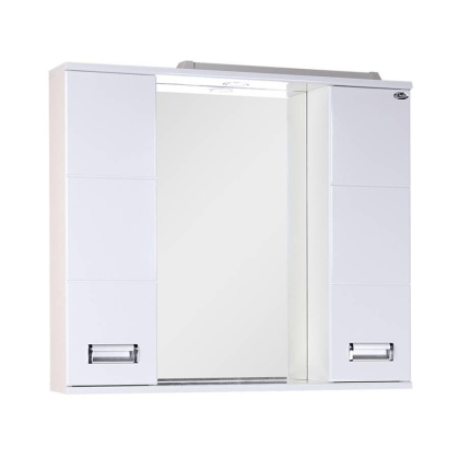 Шкаф-зеркало Onika Балтика 80 белый, с подсветкой