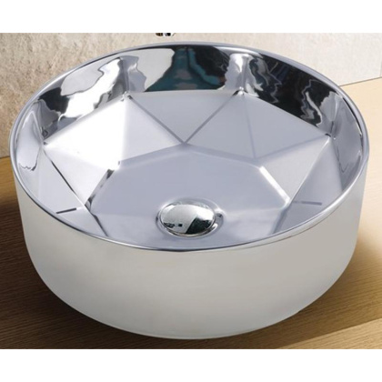 Раковина ГРАНЬ 40х14см, серебро Раковина ГРАНЬ 40х14см, серебро