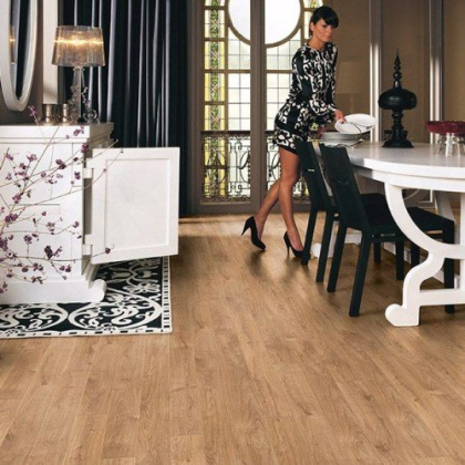 Ламинат Quick-step Rustic RIC1497 Дуб белый светлый (8мм/32кл/1,777м2), м2