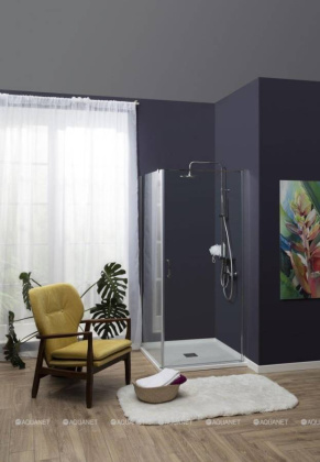 Душевая дверь Aquanet Cinetic AE12-N-90H190U-CT 900, прозрачное стекло