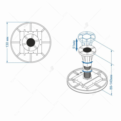 Ножки для поддона RGW N-01 (10) W, RGW 03230111-01 Ножки для поддона RGW N-01 (10) W, RGW 03230111-01