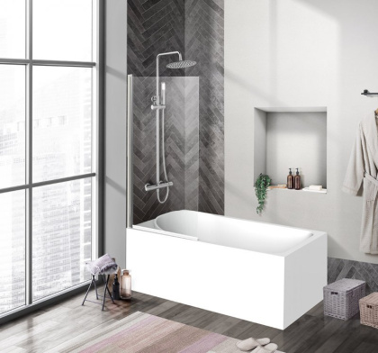 Душевая шторка на ванну BelBagno UNO-V-1-70/150-P-Cr-L Душевая шторка на ванну BelBagno UNO-V-1-70/150-P-Cr-L