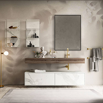 Зеркало LED VLM-3VN600B 600х800 c сенсорным выключателем и диммером Зеркало LED VLM-3VN600B 600х800 c сенсорным выключателем и диммером