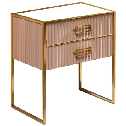 Тумба MONACO 80см h74см капучино глянец + золото под раковину чашу 867-080-CPG Boheme