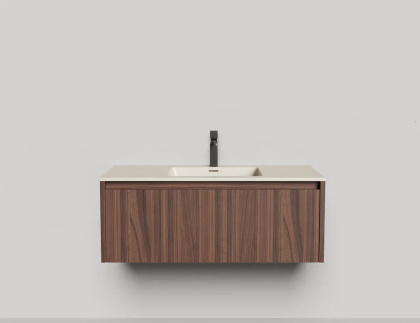 Подвесная тумба Domino 1000, шпон Onda Plus, гладкий фасад