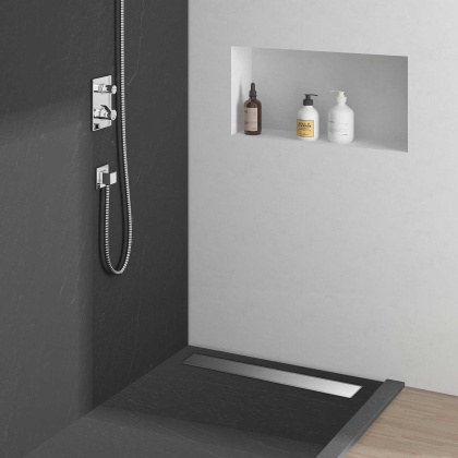 Душевой лоток SAY OPTIMA 601.80.P.DUZ, 80 см, хром