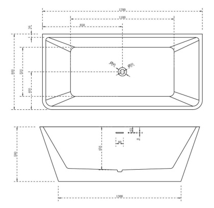 Акриловая ванна Abber 170х80 AB9212-1.7 Акриловая ванна Abber 170х80 AB9212-1.7