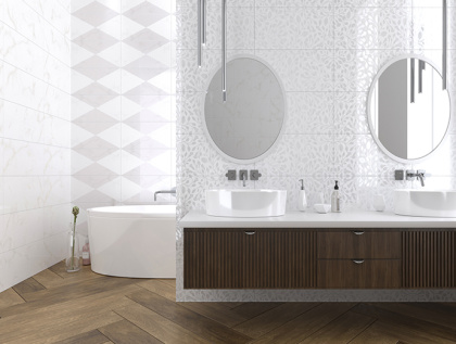 Декор Stravero White 01 25х60 Декор Stravero White 01 25х60