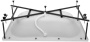 Каркас сварной для акриловой ванны Aquanet Valencia 170x80