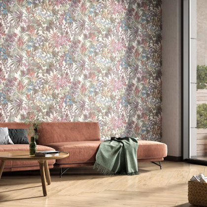 Обои виниловые Джангл мотив, светлый цветной