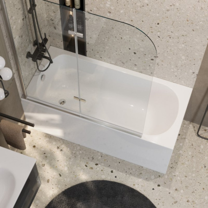 ECO-O-V-21-120/140-P-Cr-L Душевая шторка на ванну