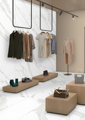 Керамический слэб PATAGONOA BIANCO SOFT SATIN 2800х1200х6мм, Soft Satin