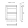 Полотенцесушитель электрический Lemark Linara LM04810E П10 500x800, левый/правый Полотенцесушитель электрический Lemark Linara LM04810E П10 500x800, левый/правый