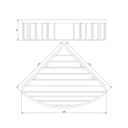Полка-корзинка для душа угловая OMNIRES 21х21 см UN3503CR (хром) Полка-корзинка для душа угловая OMNIRES 21х21 см UN3503CR (хром)