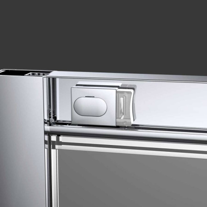 Душевая дверь Alpha VDS-3AL110CLB, 1100, черный, стекло прозрачное