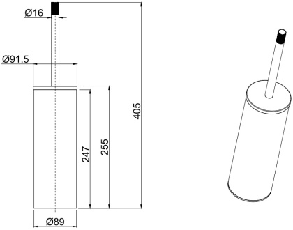 Ершик для унитаза Allen Brau Priority 6.31009-BN никель браш Ершик для унитаза Allen Brau Priority 6.31009-BN никель браш