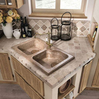 Натуральный травертин, ПЛИТКА 10х10, Toscana