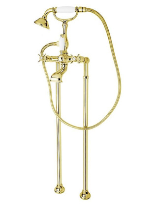 LORD-VDP-01-M Напольный смеситель для ванны с ручным душем Исполнение: Хром, Ручки: Хром 