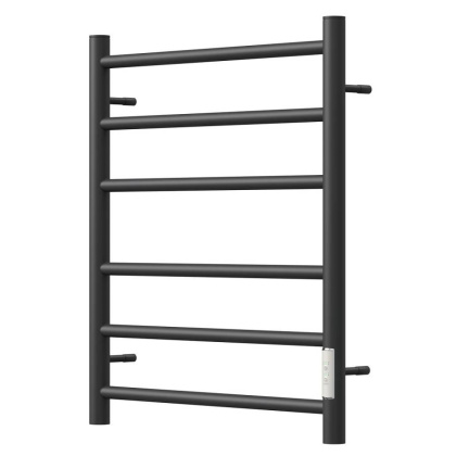 Полотенцесушитель электрический Point Аврора PN10856B П6 500x600 диммер справа, черный Полотенцесушитель электрический Point Аврора PN10856B П6 500x600 диммер справа, черный