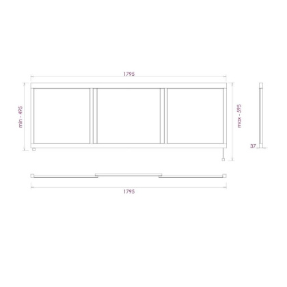 Экран под ванну Onika Одио 180 белый
