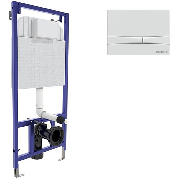 Инсталляция Berges Novum + клавиша смыва F1 белая, 040250