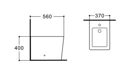 Биде напольное AQUATEK ЛИБРА New AQ1266N-00, 560*370*400 мм, цвет белый