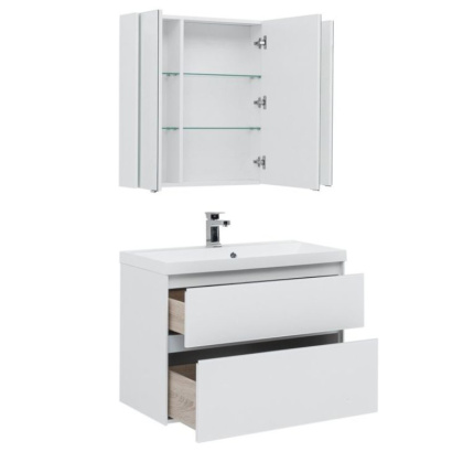 Мебель для ванной Aquanet Гласс 90 белый Мебель для ванной Aquanet Гласс 90 белый
