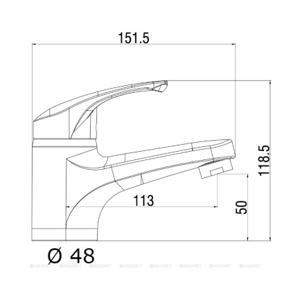 Смеситель для раковины OneLife P01-021cr полимерный