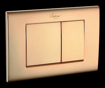 Кнопка для инсталляции, пластик GOLD, глянец, квадратная